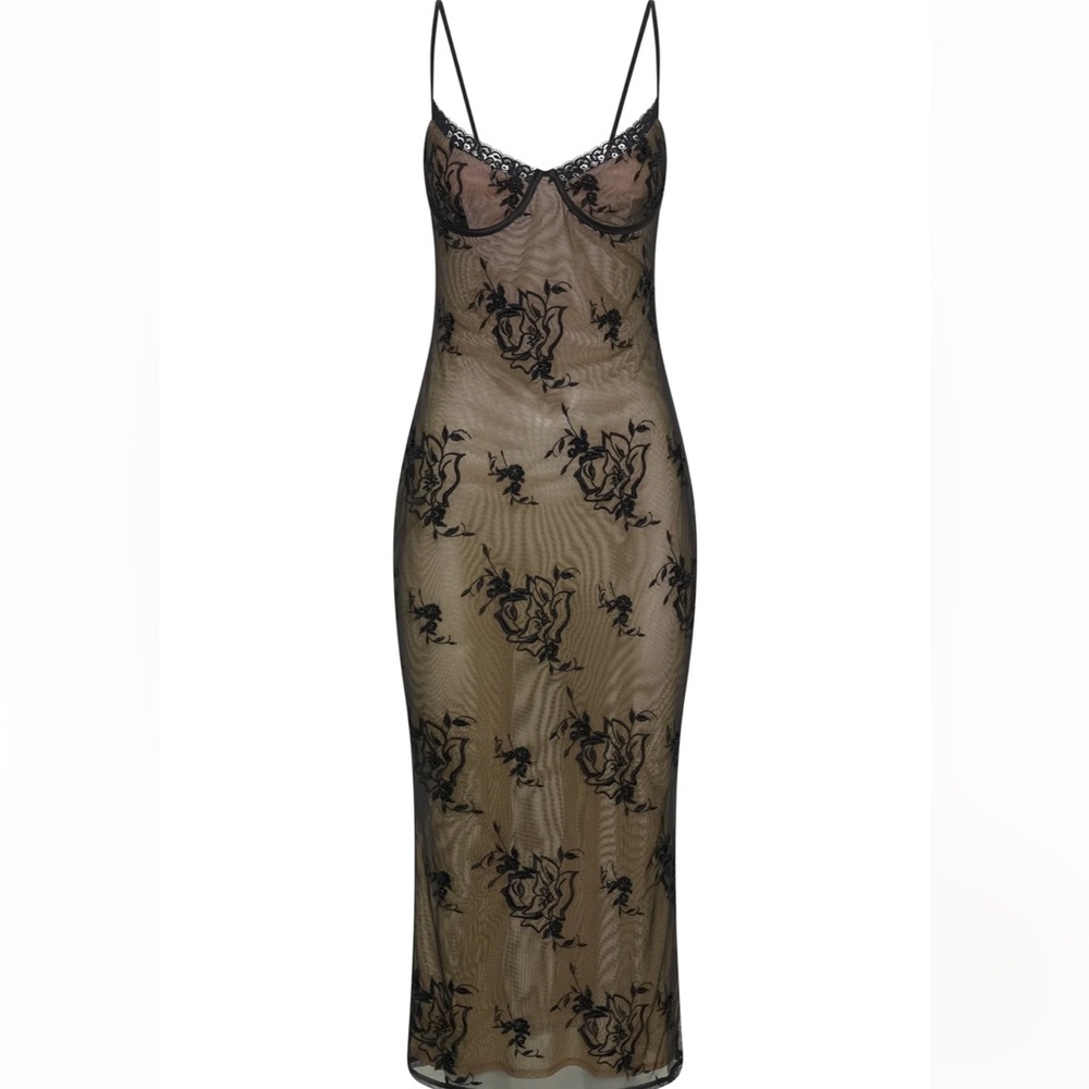 Meshki Black Lace Dress